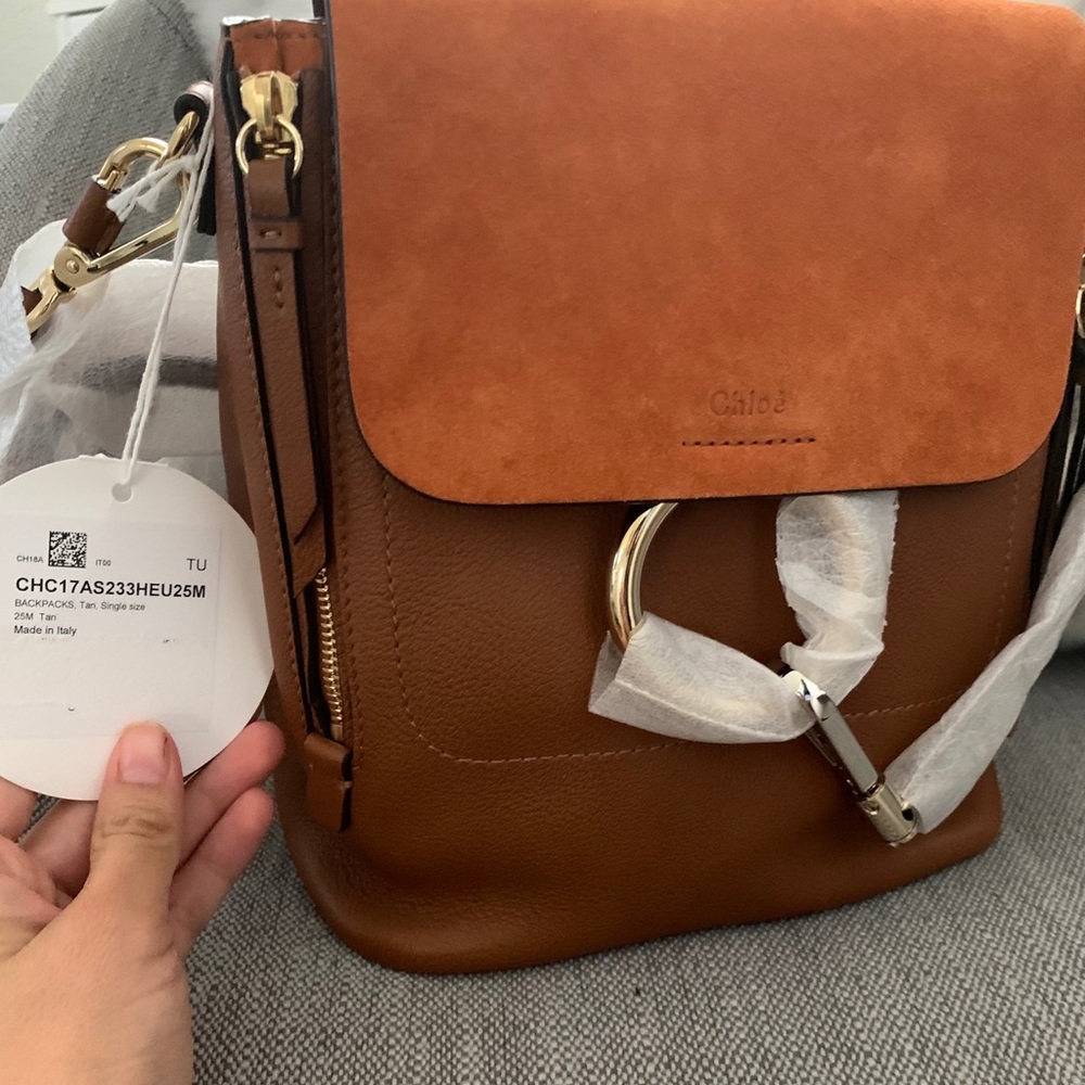 Mini Faye Backpack Suede in tan - Picture 3 of 3